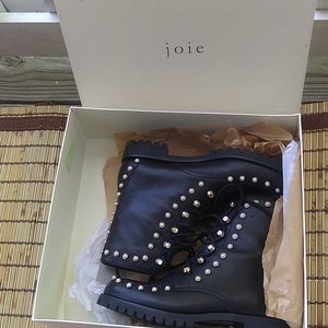 Joie Pearl embezzled combat boots